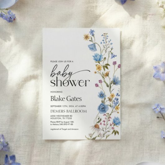 Invitation à une baby shower pour garçon