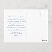 Invitation à une baby shower pour garçon (Dos)