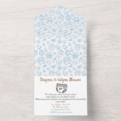 Invitation à une Baby Shower pour garçon couche Sm (À l'intérieur)