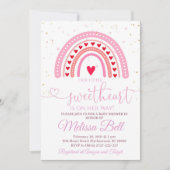 Invitation à une Baby Shower pour la Saint-Valenti (Devant)