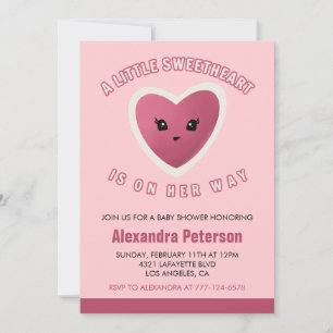 Invitation à une baby shower pour la Saint-Valenti