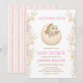 Invitation à une baby shower pour l'éclosion d'un (Devant / Derrière)