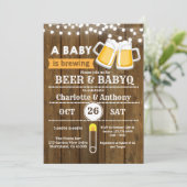 Invitation à une baby shower pour un couple avec t (Debout devant)