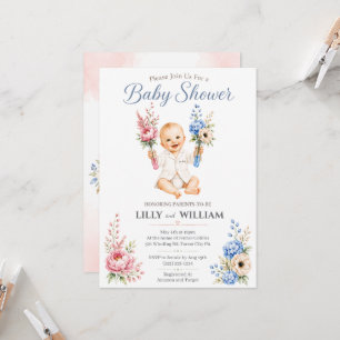 Invitation à une baby shower pour un parcours de p