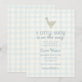 Invitation à une Baby Shower pour un Petit Garçon (Devant / Derrière)