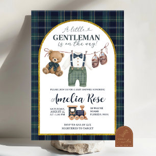 Invitation à une baby shower pour un petit gentlem