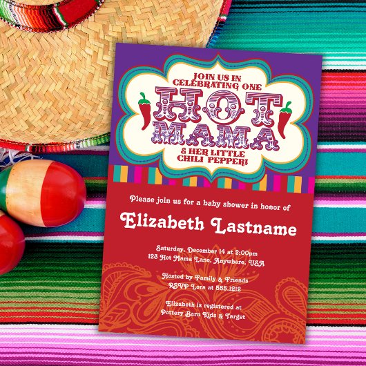 Invitation à une Baby Shower pour une Maman Chaude