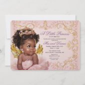 Invitation à une baby shower pour une princesse af (Devant)