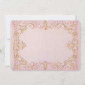 Invitation à une baby shower pour une princesse af (Dos)