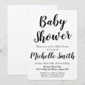 Invitation à une Baby Shower Rustic Kraft (Devant / Derrière)