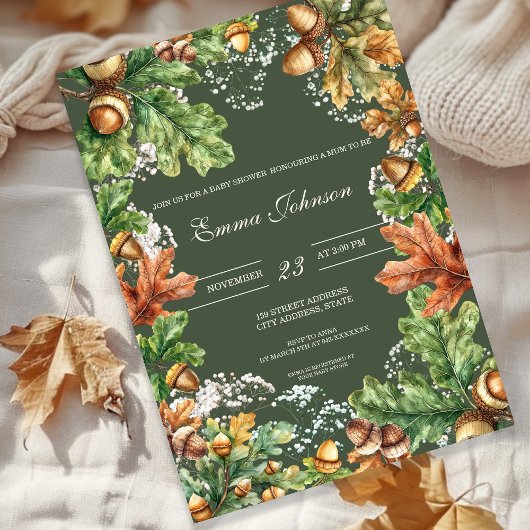 Invitation à une Baby Shower Rustique de Thème For