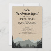 Invitation à une baby shower Rustique en Forêt (Devant)