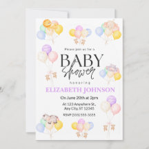 Invitation à une Baby Shower Safari