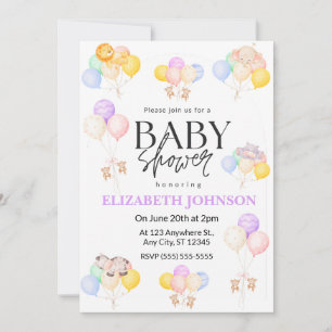 Invitation à une Baby Shower Safari