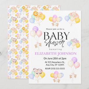 Invitation à une Baby Shower Safari