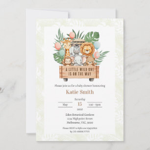 Invitation à une Baby Shower Safari - Un Petit Sau
