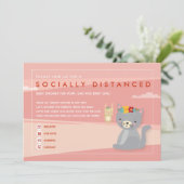 Invitation à une baby shower socialement distante (Debout devant)