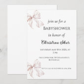 Invitation à une baby shower sous forme d'arc (Devant / Derrière)