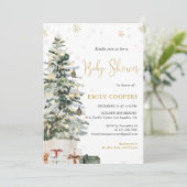 Invitation à une Baby Shower sous le thème de l'Ar (Debout devant)