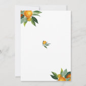 Invitation à une Baby Shower sur le thème Citronne (Dos)