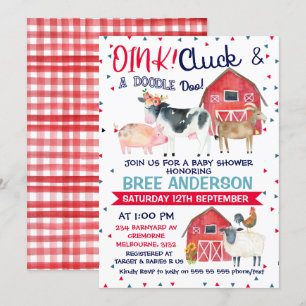 Invitation à une baby shower sur le thème de la fe