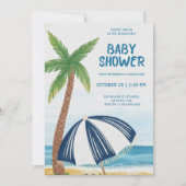 Invitation à une baby shower sur le thème de la pl (Devant)