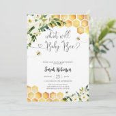 Invitation à une Baby Shower sur le thème de l'abe (Debout devant)