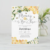 Invitation à une Baby Shower sur le thème de l'abe (Debout devant)