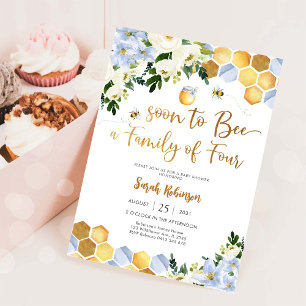 Invitation à une Baby Shower sur le thème de l'abe