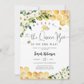 Invitation à une Baby Shower sur le thème de l'abe (Devant)