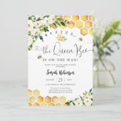 Invitation à une Baby Shower sur le thème de l'abe (Debout devant)