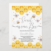 Invitation à une Baby Shower sur le thème de l'abe (Devant / Derrière)