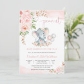 Invitation à une baby shower sur le thème de l'élé (Debout devant)