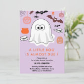 Invitation à une baby shower sur le thème d'Hallow (Debout devant)