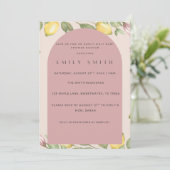 Invitation à une Baby Shower sur le thème du citro (Debout devant)