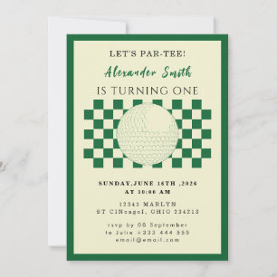 Invitation à une Baby Shower sur le thème du Golf