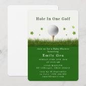 Invitation à une Baby Shower sur le thème du Golf (Devant / Derrière)