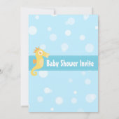 Invitation à une Baby Shower sur le thème Sous-Mar (Dos)