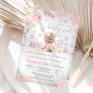 Invitation à une Baby Shower Thème Ours en Peluche