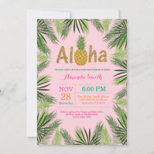 Invitation à une Baby Shower Tropicale à l'Ananas