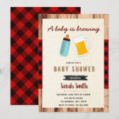 Invitation à une baby shower "Un bébé est en train (Devant / Derrière)