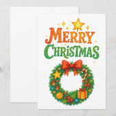 Invitation à une carte de Noël joyeux  (Devant / Derrière)