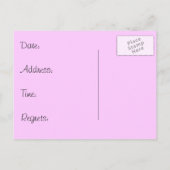 Invitation À Une Carte Postale De Rôti De Cochon (Dos)