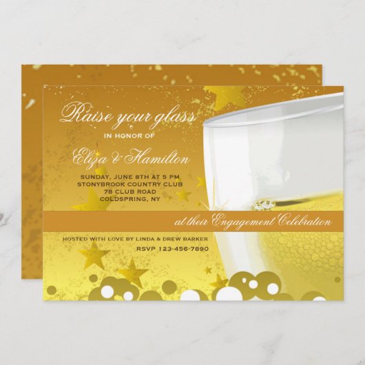 Invitation à une Célébration au Champagne (Devant / Derrière)