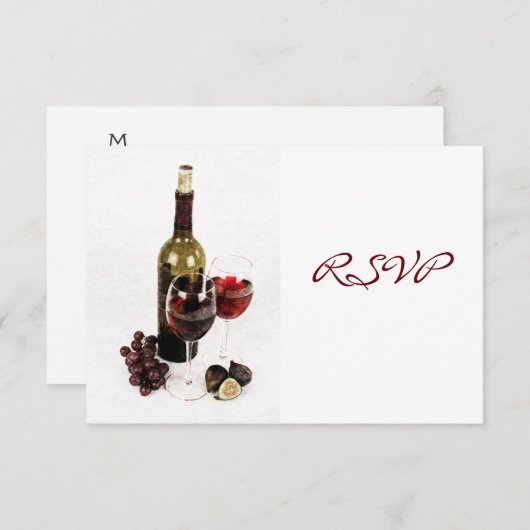 Invitation à une célébration de dîner au vin (Devant / Derrière)