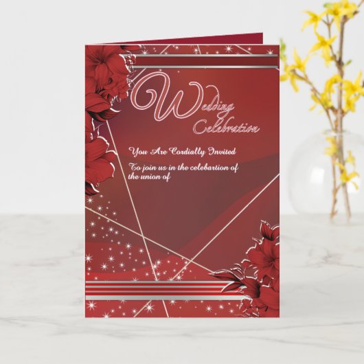 Invitation à une célébration de mariage (Fleur jaune)