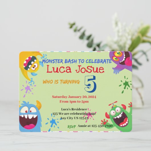 Invitation à une célébration de Monster Bash (Debout devant)