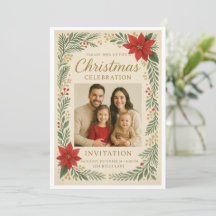 Invitation à une célébration de Noël élégante