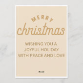 Invitation à une célébration de Noël élégante (Dos)