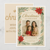 Invitation à une célébration de Noël élégante (Devant / Derrière)